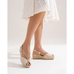 Alpargata Mujer Cuña De 3cm Tipo SANDALIA. -Okaaspain alpargata mujer cuna tipo sandalia lona 3 centimos microfibra 7