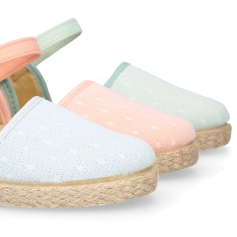 Alpargata Niña Arras En Lino Con Plumeti. 11 Alpargata Niña Arras En Lino Con Plumeti. - Imagen 9