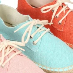 Alpargata Tipo Blucher En Lona Efecto Lavado. -Okaaspain alpargata tipo blucher en lona algodon efecto lavado 8