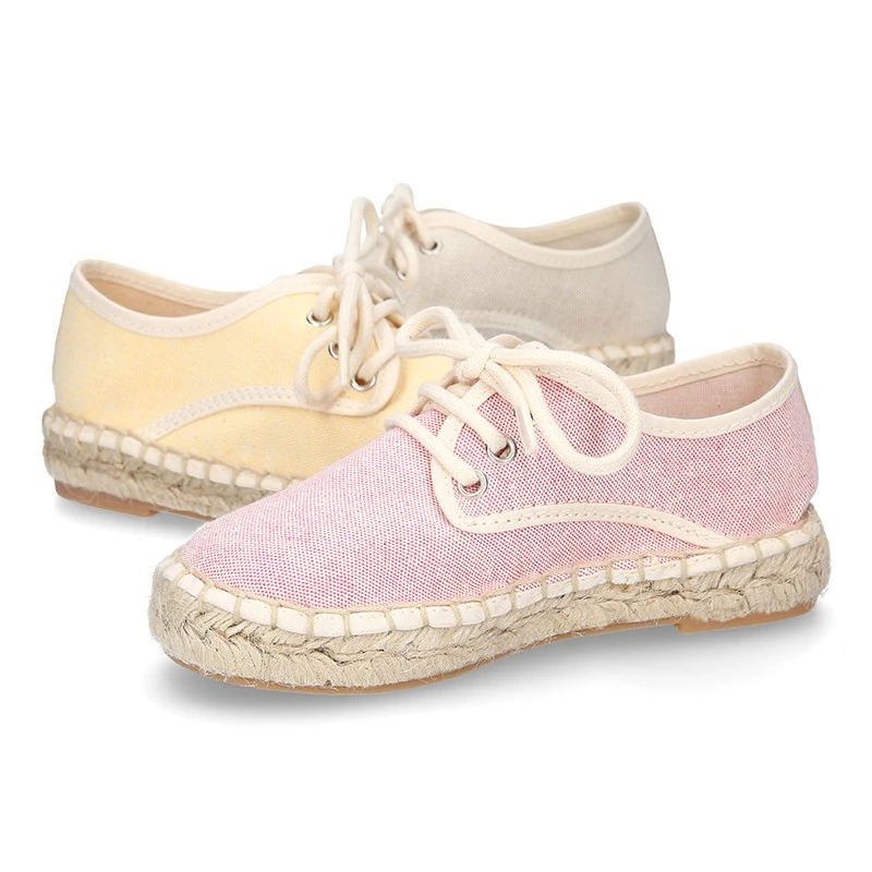 Alpargata Tipo Blucher En Lona Efecto Lavado En Colores Pasteles. 13 Alpargata Tipo Blucher En Lona Efecto Lavado En Colores Pasteles. - Imagen 11