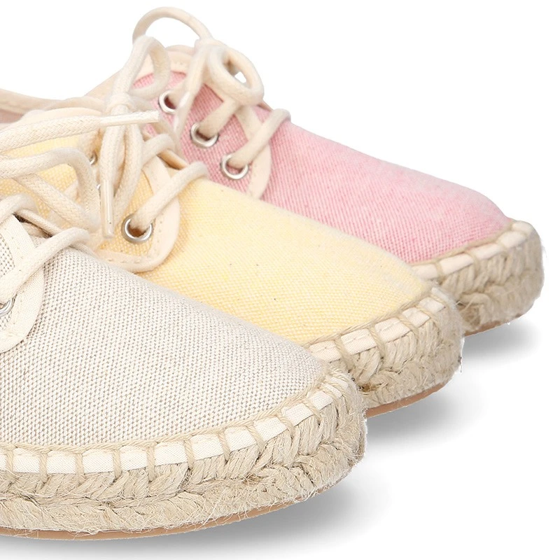 Alpargata Tipo Blucher En Lona Efecto Lavado En Colores Pasteles. 10 Alpargata Tipo Blucher En Lona Efecto Lavado En Colores Pasteles. - Imagen 8