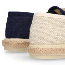 Alpargata Niño Tipo MOCASÍN Con Borlas En LINO NATURAL. -Okaaspain alpargata tipo mocasin borlas elasticos lona lino natural 7