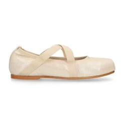 Bailarina Niña Tipo Ballet Punta Cuadrada Con Cintas Cruzadas En Piel ANTE METALIZADO. 25 Bailarina Niña Tipo Ballet Punta Cuadrada Con Cintas Cruzadas En Piel ANTE METALIZADO. -Okaaspain bailarina nina tipo ballet puntera cuadrada cierre cintas elasticas cruzadas piel ante metalizado 4