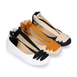 Bailarina Niñas Tipo Goyesca Con Cintas En Lona Lino.