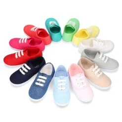 Bamba Niños Lisa Clásica En Lona Algodón Con Cordones.