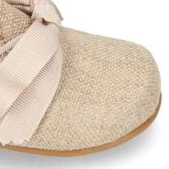 Blucher Niño LINO CEREMONIA Con Lazos. -Okaaspain blucher lino ceremonia 10