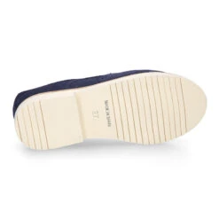 Blucher Niño Ceremonia Con Cordones En Piel Serraje Con Lino Marino. 31 Blucher Niño Ceremonia Con Cordones En Piel Serraje Con Lino Marino. -Okaaspain blucher ninos ceremonia piel serraje combinado lino color azul marino picados pala vega 14