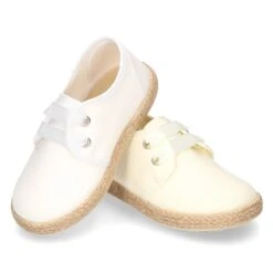 Blucher Niño Tipo Alpargata Lona Seda CEREMONIA Cordones Lazo. 32 Blucher Niño Tipo Alpargata Lona Seda CEREMONIA Cordones Lazo. -Okaaspain blucher tipo alpargata lona seda ceremonia cordones lazo 13