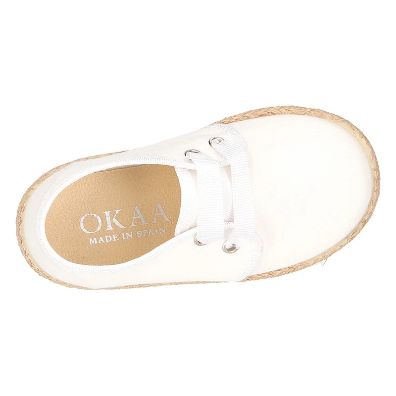 Blucher Niño Tipo Alpargata Lona Seda CEREMONIA Cordones Lazo. 18 Blucher Niño Tipo Alpargata Lona Seda CEREMONIA Cordones Lazo. - Imagen 16