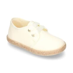 Blucher Niño Tipo Alpargata Lona Seda CEREMONIA Cordones Lazo. 21 Blucher Niño Tipo Alpargata Lona Seda CEREMONIA Cordones Lazo. -Okaaspain blucher tipo alpargata lona seda ceremonia cordones lazo 2