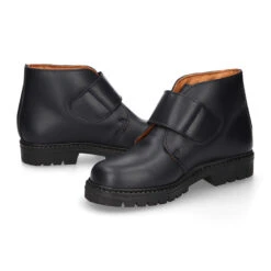 Bota Niños COLE Tipo Todoterreno Sin Cordones En Piel. -Okaaspain bota ninos cole tipo todoterreno cierre adherente piel lisa color marino 8