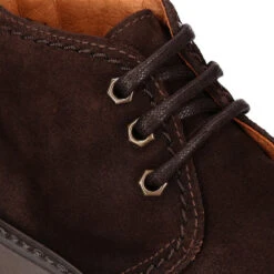 Bota Niños Vestir Tipo Todoterreno Con Cordones En Piel Serraje. -Okaaspain bota ninos vestir tipo todoterreno cierre cordones piel serraje color marron 6