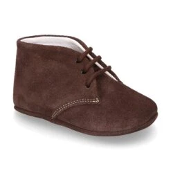 Botita Tipo Safari Bebés En Piel Serraje.