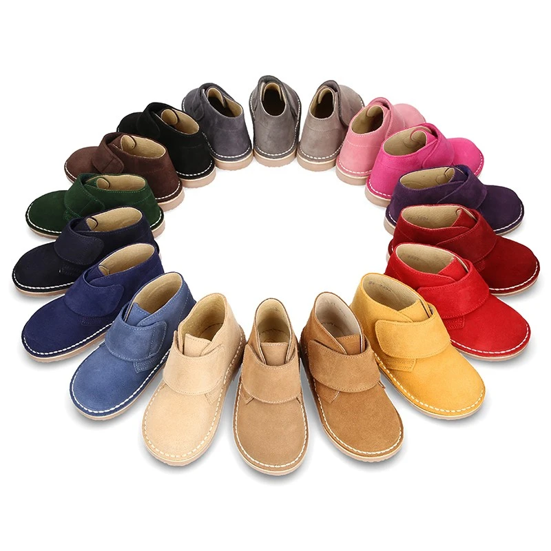 Bota Safari O Pisacacas Sin Cordones En Piel Serraje. 3 Bota Safari O Pisacacas Sin Cordones En Piel Serraje.