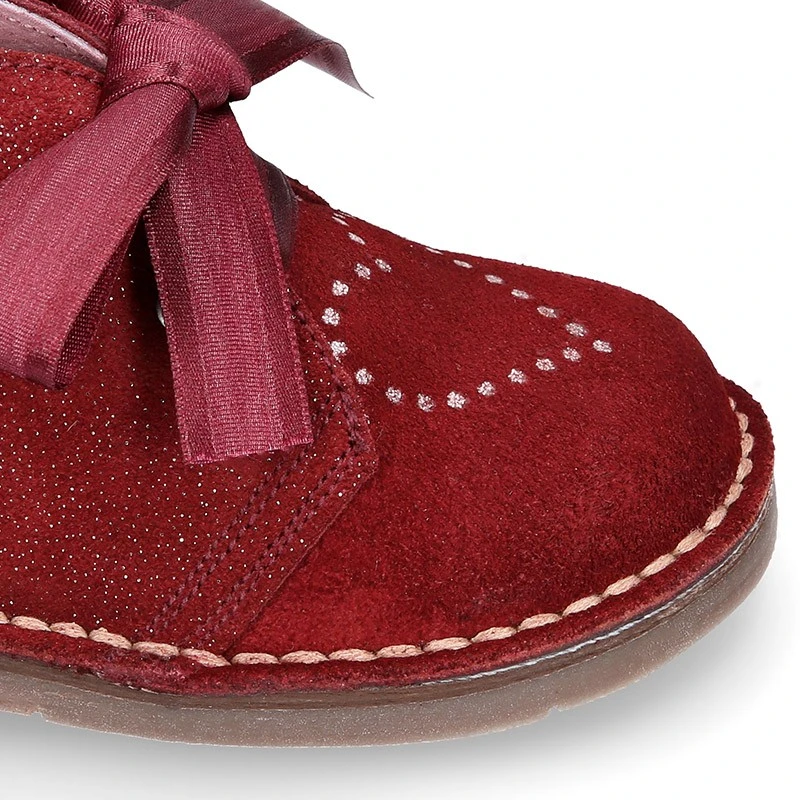 Botita Safari Niños FANTASÍA En Piel Serraje Con Lazos. 16 Botita Safari Niños FANTASÍA En Piel Serraje Con Lazos. - Imagen 14