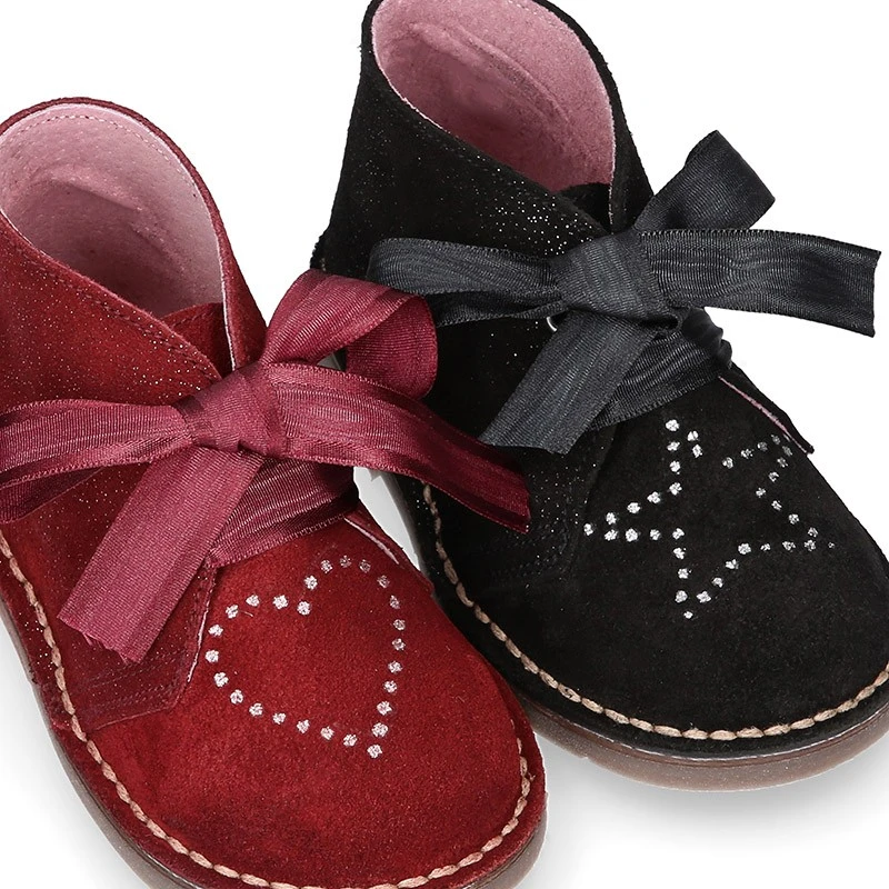 Botita Safari Niños FANTASÍA En Piel Serraje Con Lazos. 17 Botita Safari Niños FANTASÍA En Piel Serraje Con Lazos. - Imagen 15