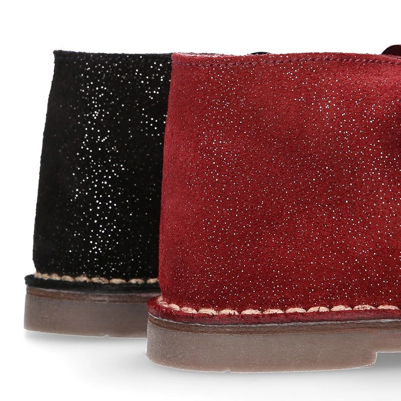 Botita Safari Niños FANTASÍA En Piel Serraje Con Lazos. 18 Botita Safari Niños FANTASÍA En Piel Serraje Con Lazos. - Imagen 16