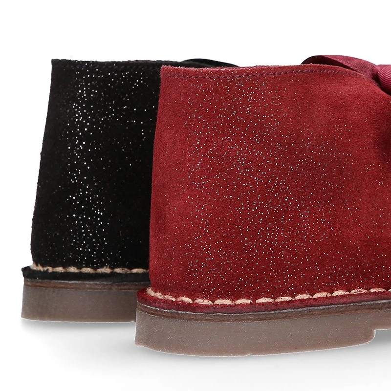 Botita Safari Niños FANTASÍA En Piel Serraje Con Lazos. 11 Botita Safari Niños FANTASÍA En Piel Serraje Con Lazos. - Imagen 9