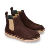 Botín Niños Con Elástico En Piel Serraje MARRÓN. 1 Botín Niños Con Elástico En Piel Serraje MARRÓN. -Okaaspain botin ninos adultos elastico beige piel serraje marron