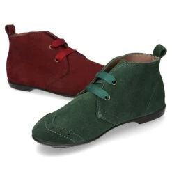 Botín Tipo BLUCHER Con Picados Y Lazos En Piel Serraje. -Okaaspain botin tipo blucher con picados y lazos en piel serraje 17