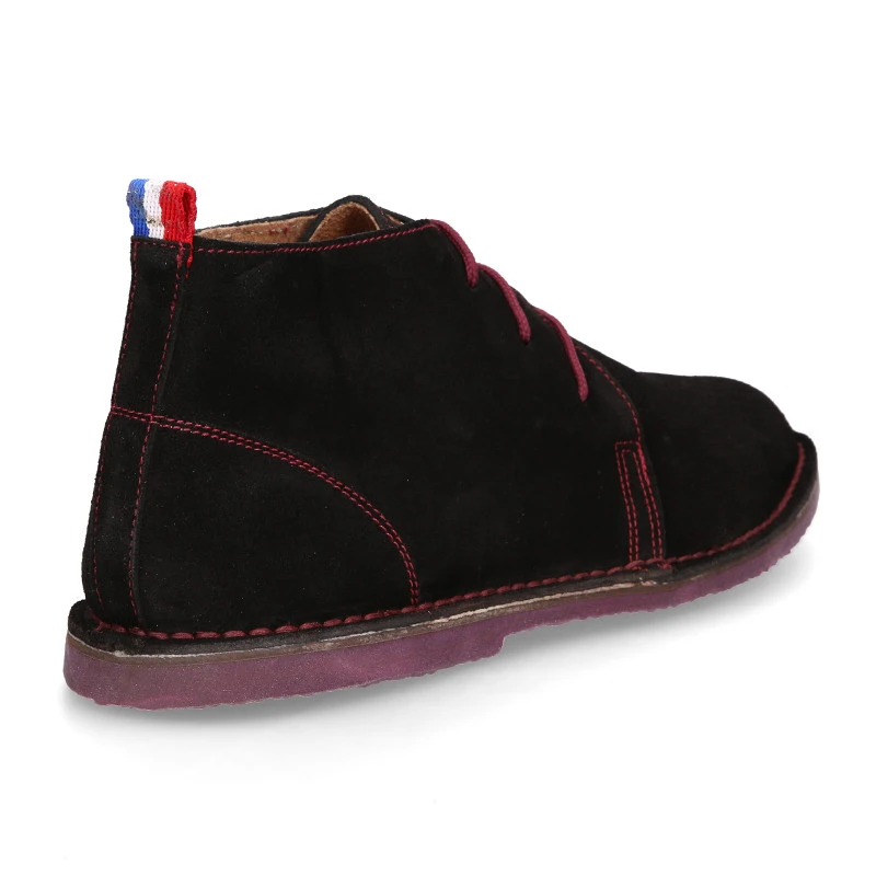 Botín Tipo Blucher Para Vestir Con Cordones, Suela Y Cosidos A Contraste En Serraje. 8 Botín Tipo Blucher Para Vestir Con Cordones, Suela Y Cosidos A Contraste En Serraje. - Imagen 6