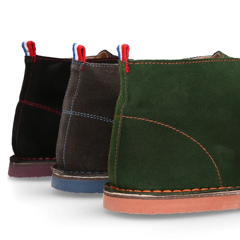 Botín Tipo Blucher Para Vestir Con Cordones, Suela Y Cosidos A Contraste En Serraje. 11 Botín Tipo Blucher Para Vestir Con Cordones, Suela Y Cosidos A Contraste En Serraje. - Imagen 9