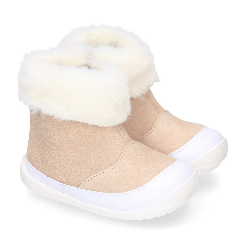 Botita Niños Respetuosa OKAA FLEX Con Cuello De Pelo En Piel Serraje. 9 Botita Niños Respetuosa OKAA FLEX Con Cuello De Pelo En Piel Serraje. - Imagen 7