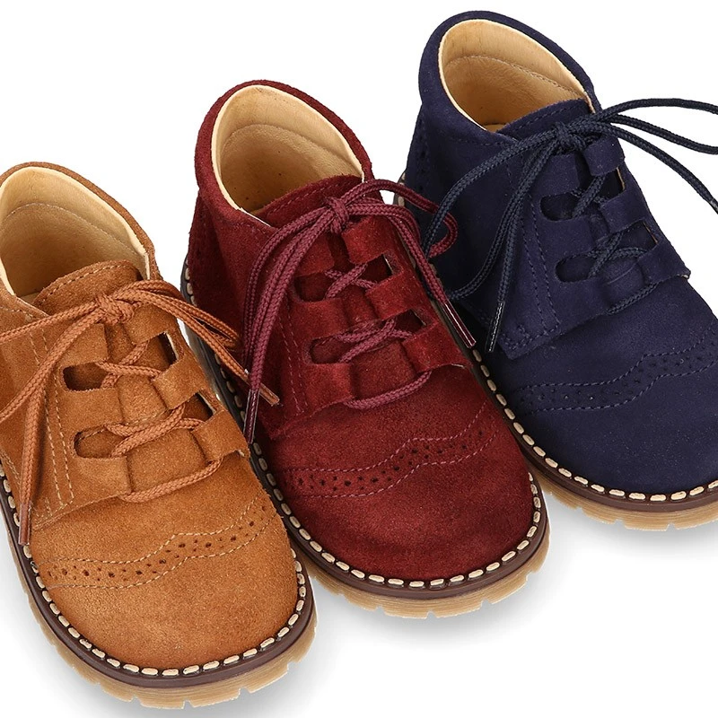 Botita Niño SPORT Tipo Inglesita Suela Montaña En Piel Serraje. 17 Botita Niño SPORT Tipo Inglesita Suela Montaña En Piel Serraje. - Imagen 15