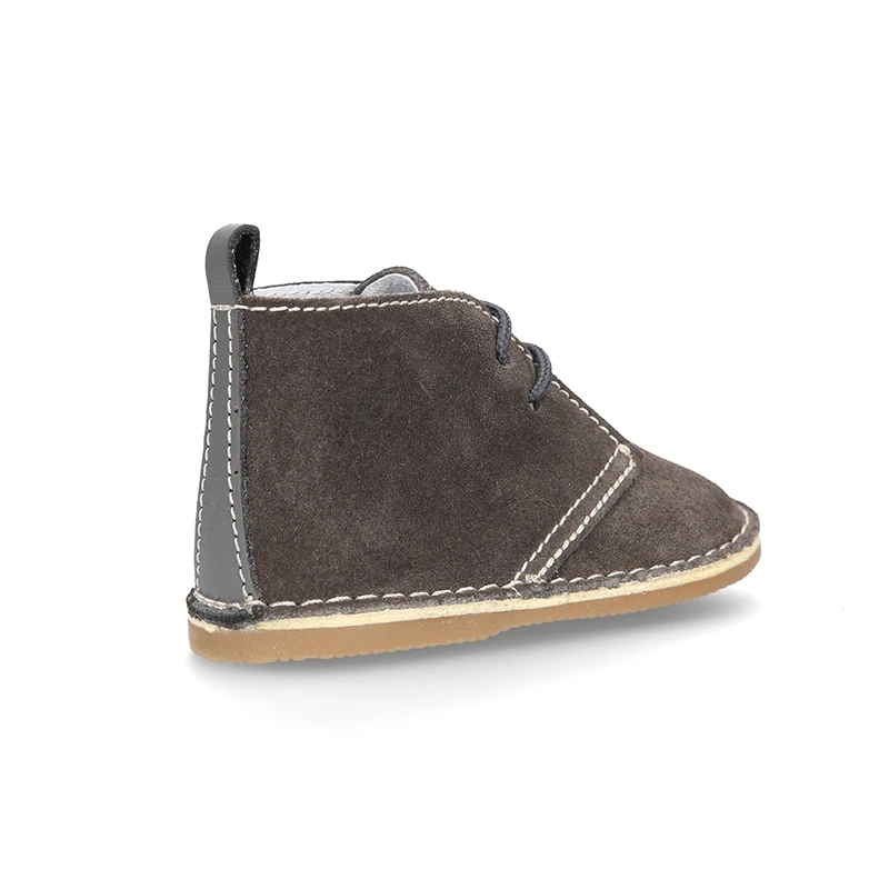 Botita Safari Bebé Con Cordones Y Suela SUPER FLEXIBLE En Piel Serraje. 6 Botita Safari Bebé Con Cordones Y Suela SUPER FLEXIBLE En Piel Serraje. - Imagen 4