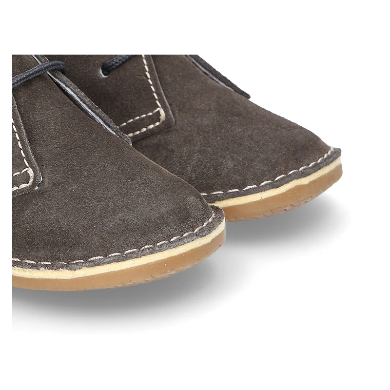 Botita Safari Bebé Con Cordones Y Suela SUPER FLEXIBLE En Piel Serraje. 9 Botita Safari Bebé Con Cordones Y Suela SUPER FLEXIBLE En Piel Serraje. - Imagen 7