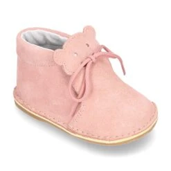 Botita Safari Bebé Osito Con Suela Súper Flexible En Piel Serraje -Okaaspain botita safari bebe osito con suela super flexible en piel serraje 3
