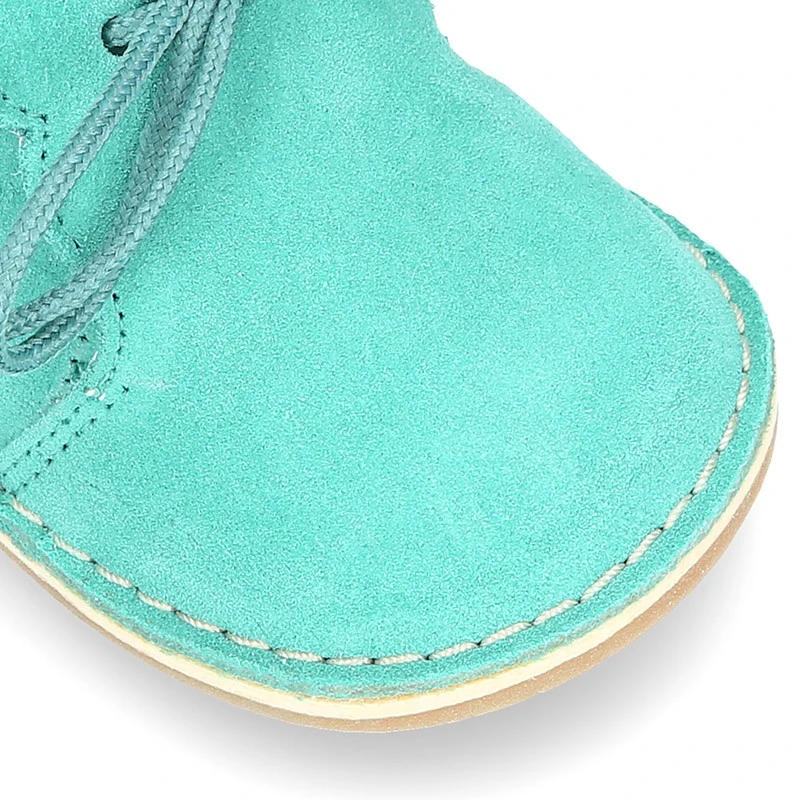 Botita Safari Bebé Osito Con Suela SUPER FLEXIBLE En Piel Serraje En Colores Pasteles. 18 Botita Safari Bebé Osito Con Suela SUPER FLEXIBLE En Piel Serraje En Colores Pasteles. - Imagen 16