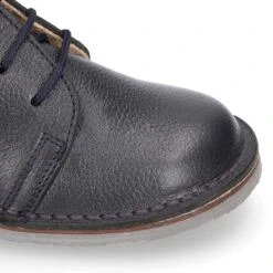 Botita Safari Niños Con Cordones En Piel En Color Marino. -Okaaspain botita safari ninos cordones piel azul marino suela super flexible 10