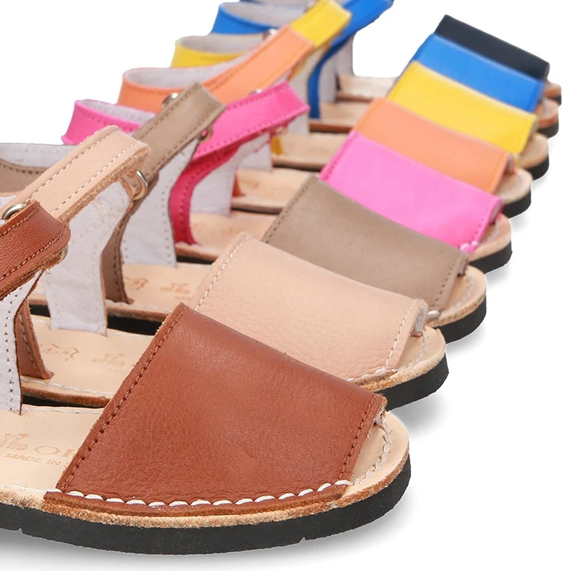 Menorquina Niños Piel EXTRA SUAVE Cierre Adherente Y Piso Flexible. 15 Menorquina Niños Piel EXTRA SUAVE Cierre Adherente Y Piso Flexible. - Imagen 13