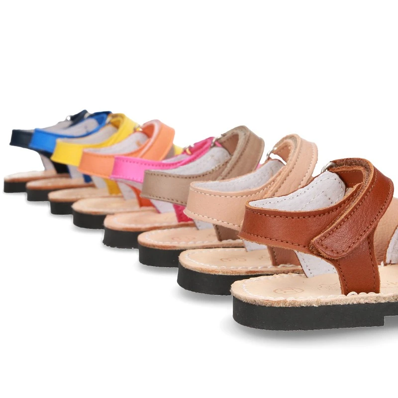 Menorquina Niños Piel EXTRA SUAVE Cierre Adherente Y Piso Flexible. 16 Menorquina Niños Piel EXTRA SUAVE Cierre Adherente Y Piso Flexible. - Imagen 14