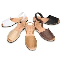 Menorquina Con Tira En Piel Para Niños Mayores Y Papás.