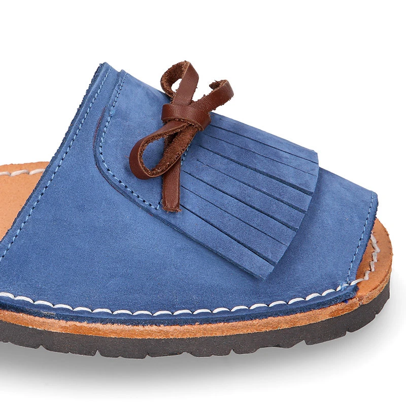 Menorquina Tira En Nobuck Con Flecos. 19 Menorquina Tira En Nobuck Con Flecos. - Imagen 17