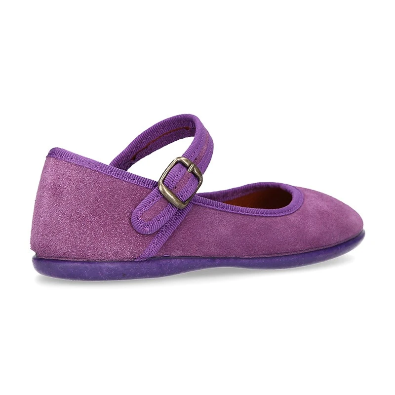 Mercedita Escotada Con Hebilla En Piel Serraje. 14 Mercedita Escotada Con Hebilla En Piel Serraje. - Imagen 12