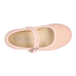 Mercedita Niña Estilizada En LINO SALMÓN. 30 Mercedita Niña Estilizada En LINO SALMÓN. -Okaaspain mercedita nina estilizada cierre hebilla lino color salmon 13