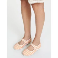 Mercedita Niña Con Cierre Adherente Y Botón En Lona VICHY.