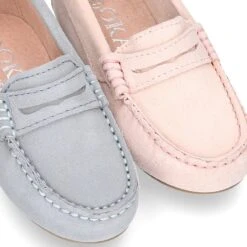 Mocasín Antifaz En Piel Serraje En Colores Pasteles. -Okaaspain mocasin antifaz en piel serraje suave en colores pasteles 6