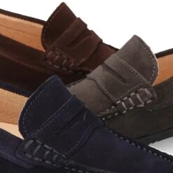 Mocasin Clásico Niños Mayores Antifaz Suela Gruesa En Piel Serraje. -Okaaspain mocasin antifaz mayores suela gruesa en serraje 13