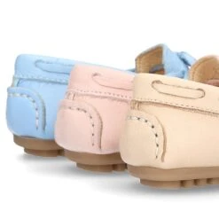 Mocasín Con Lazos Peques En Piel EXTRA SUAVE En Colores Pasteles. -Okaaspain mocasin con lazos en piel extra suave para peques en colores pasteles 8