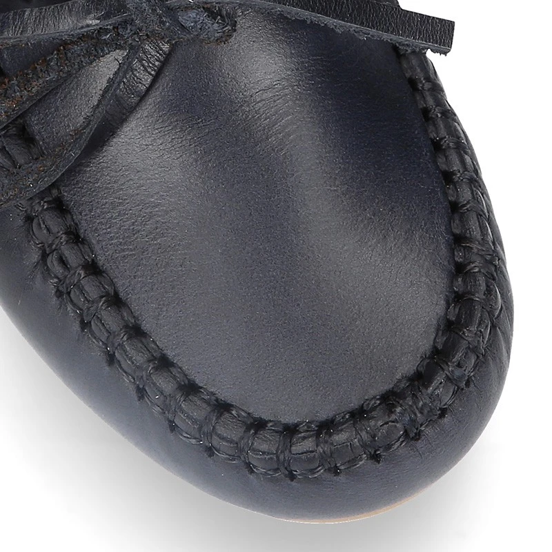 Mocasín Lazos Mayores En Piel Trabajada. 12 Mocasín Lazos Mayores En Piel Trabajada. - Imagen 10