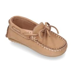 Mocasín Lazos Peques Piso Conductor En Piel Nobuck. -Okaaspain mocasin lazos peques piso conductor en nobuck 6