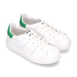 Okaaspain 9 Zapatilla Niños Moda Con Cordones En Piel.