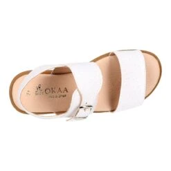 Sandalia Niña Con Hebilla En Piel Con BRILLOS. -Okaaspain sandalia nina cierre hebilla piel brillos 19