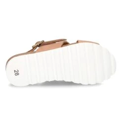 Sandalia Niña Y Niño Mayor Con Tiras Cruzadas En Piel NOBUCK Y Suela Blanca. -Okaaspain sandalia nina mayor tiras cruzadas en piel nobuck y suela blanca 17