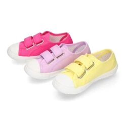 Zapatilla Niña OKAA Sin Cordones Y Puntera En Lona Piqué Algodón. -Okaaspain zapatilla nina okaa sin cordones puntera lona algodon pique 12