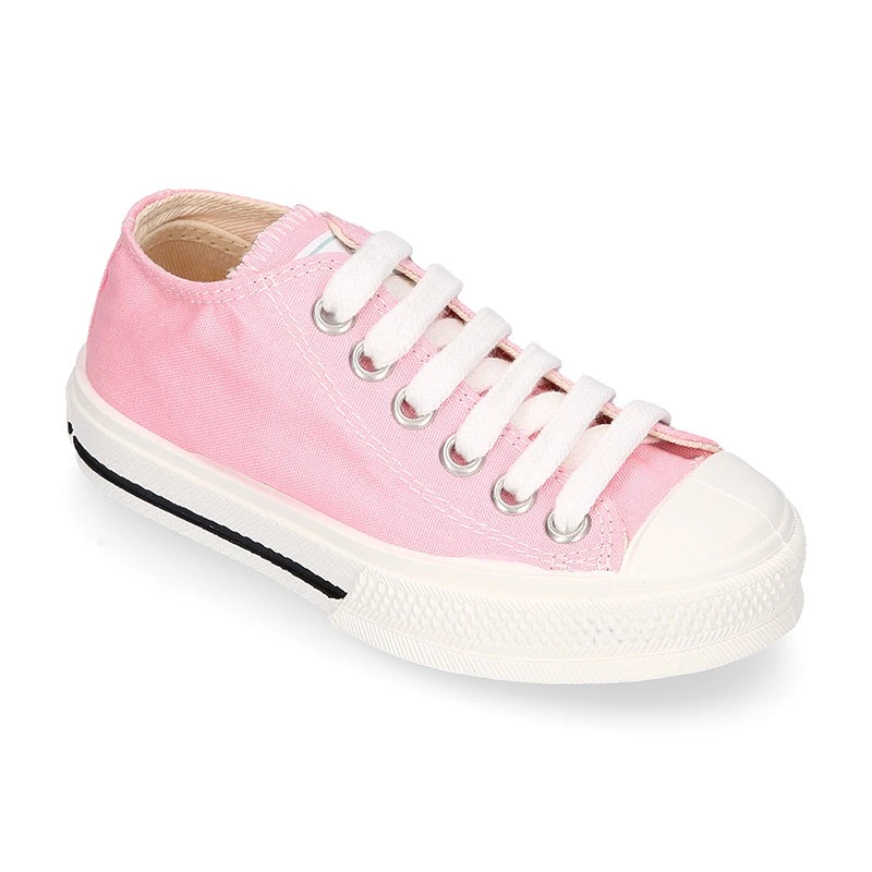 Zapatilla Niños CASUAL Con Puntera Y Cordones En Colores Pasteles. 6 Zapatilla Niños CASUAL Con Puntera Y Cordones En Colores Pasteles. - Imagen 4